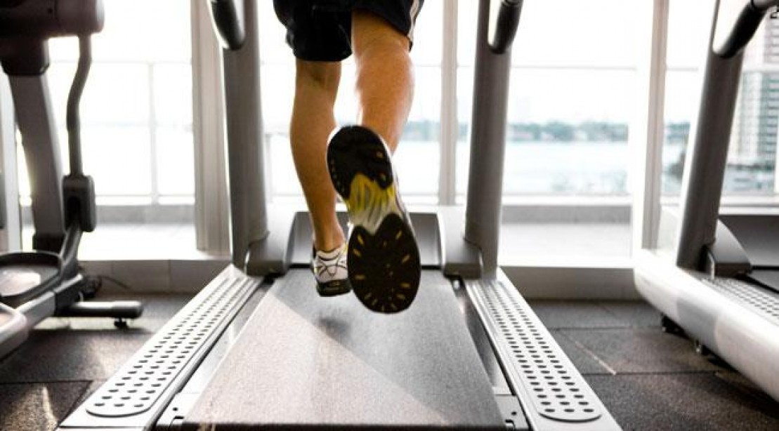 Fitness - running on a treadmill - healthy Lifestyle